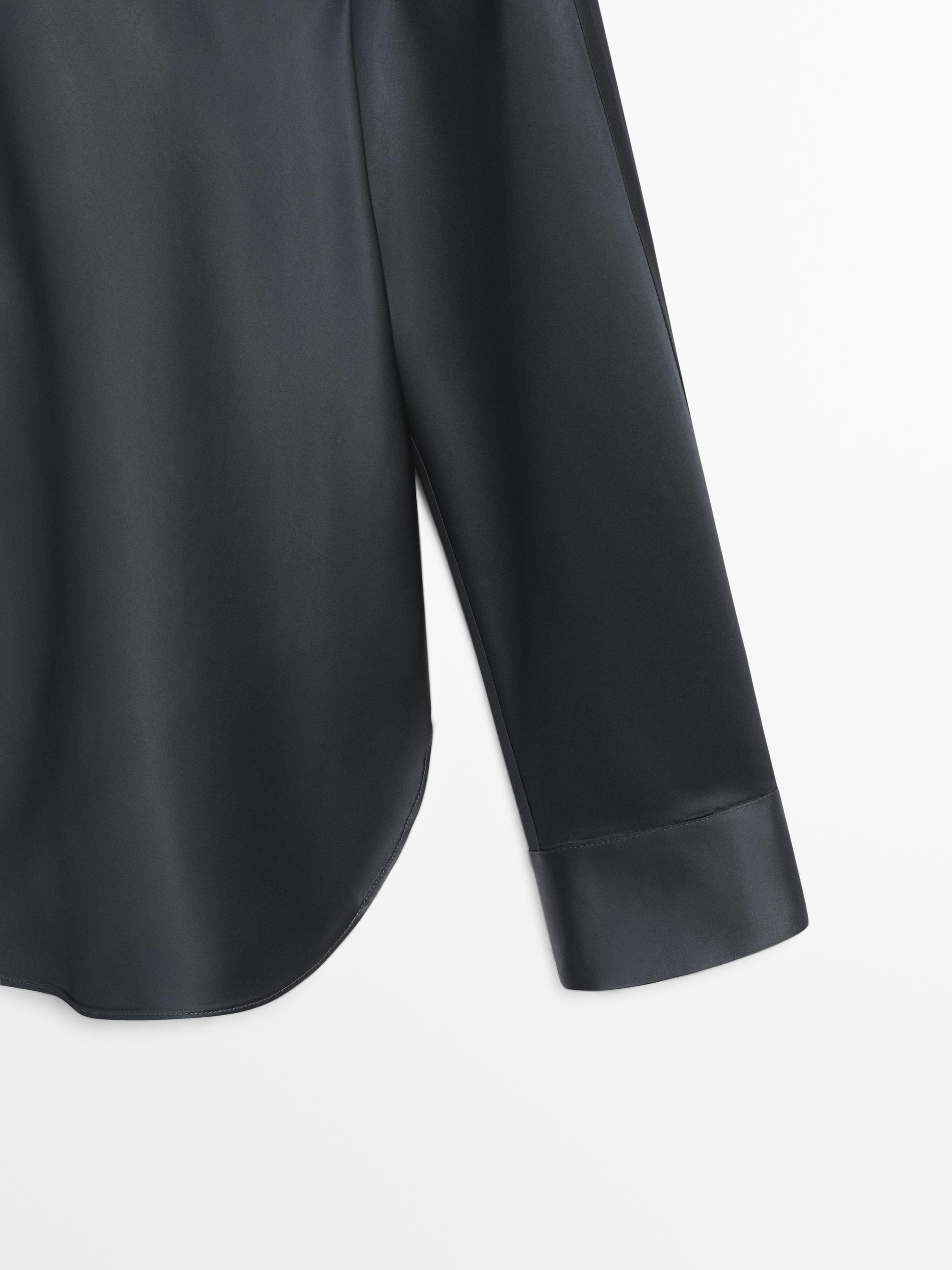 Flowing satin shirt